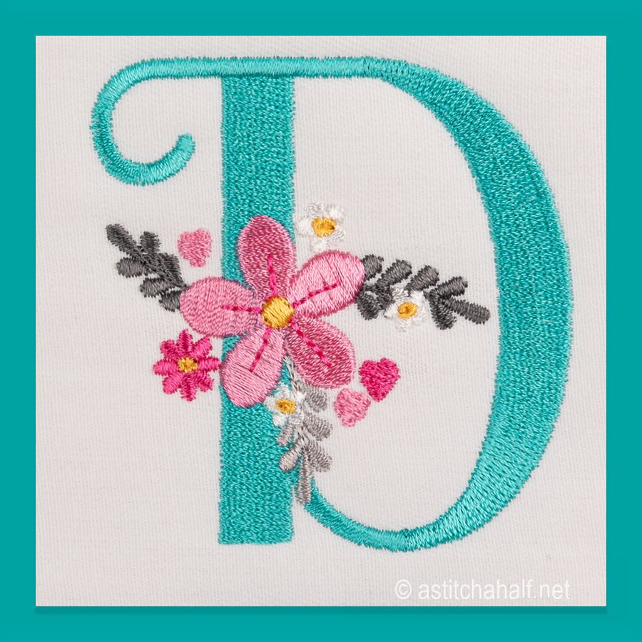 Petals Petit Monogram Letter D