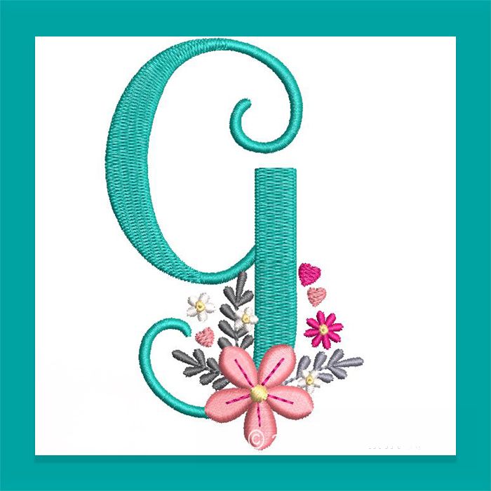 Petals Petit Monogram Letter G