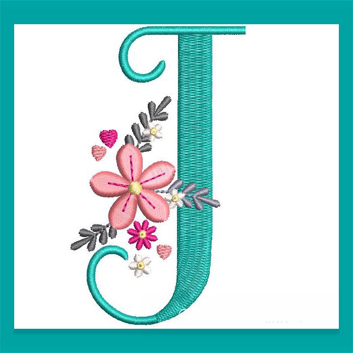 Petals Petit Monogram Letter J