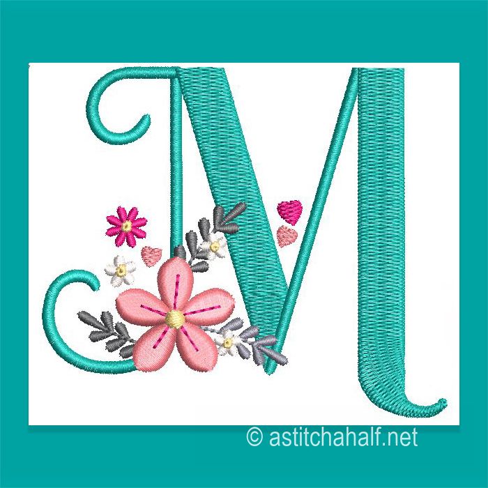 Petals Petit Monogram Letter M