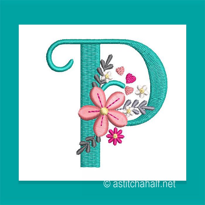Petals Petit Monogram Letter P