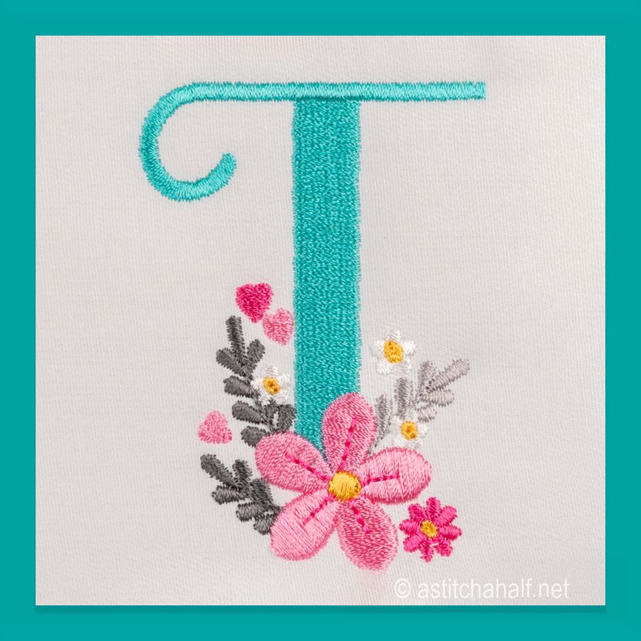 Petals Petit Monogram Letter T