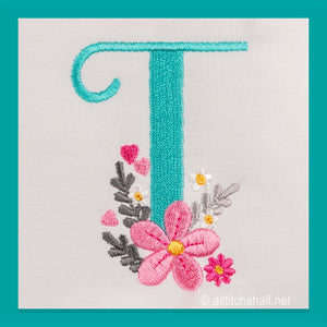 Petals Petit Monogram Letter T