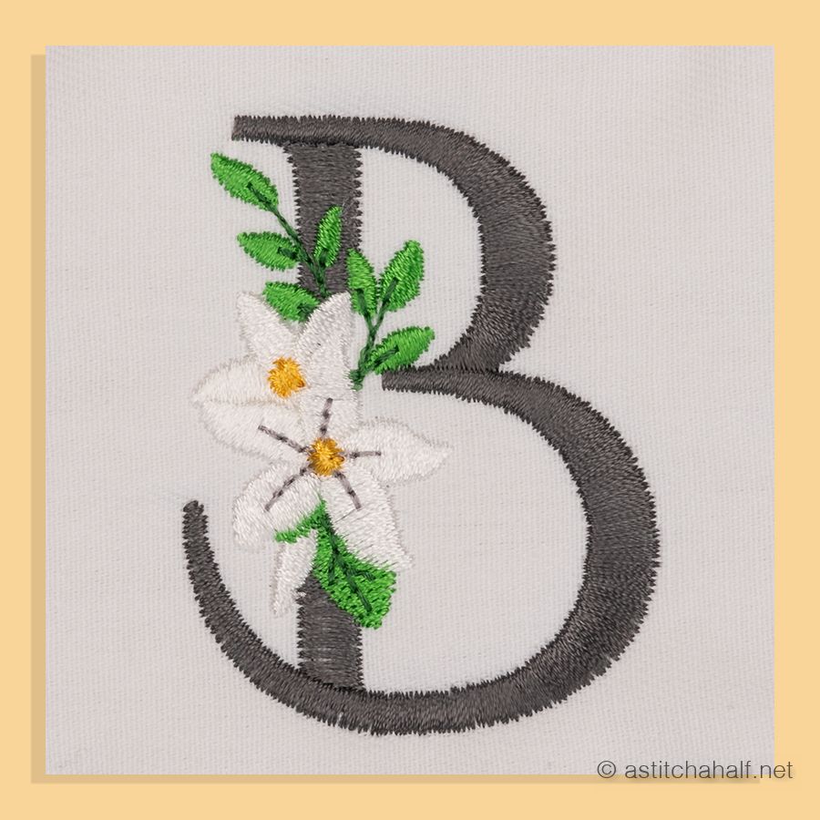 Snow Bouquet Letter B