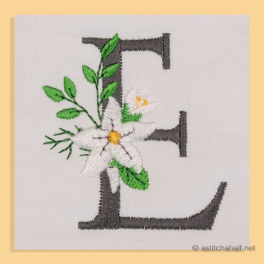 Snow Bouquet Letter E
