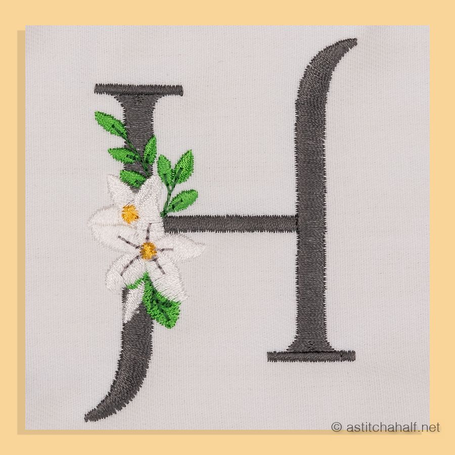 Snow Bouquet Letter H