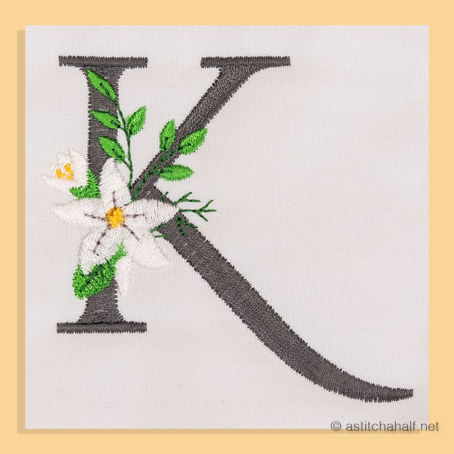 Snow Bouquet Letter K