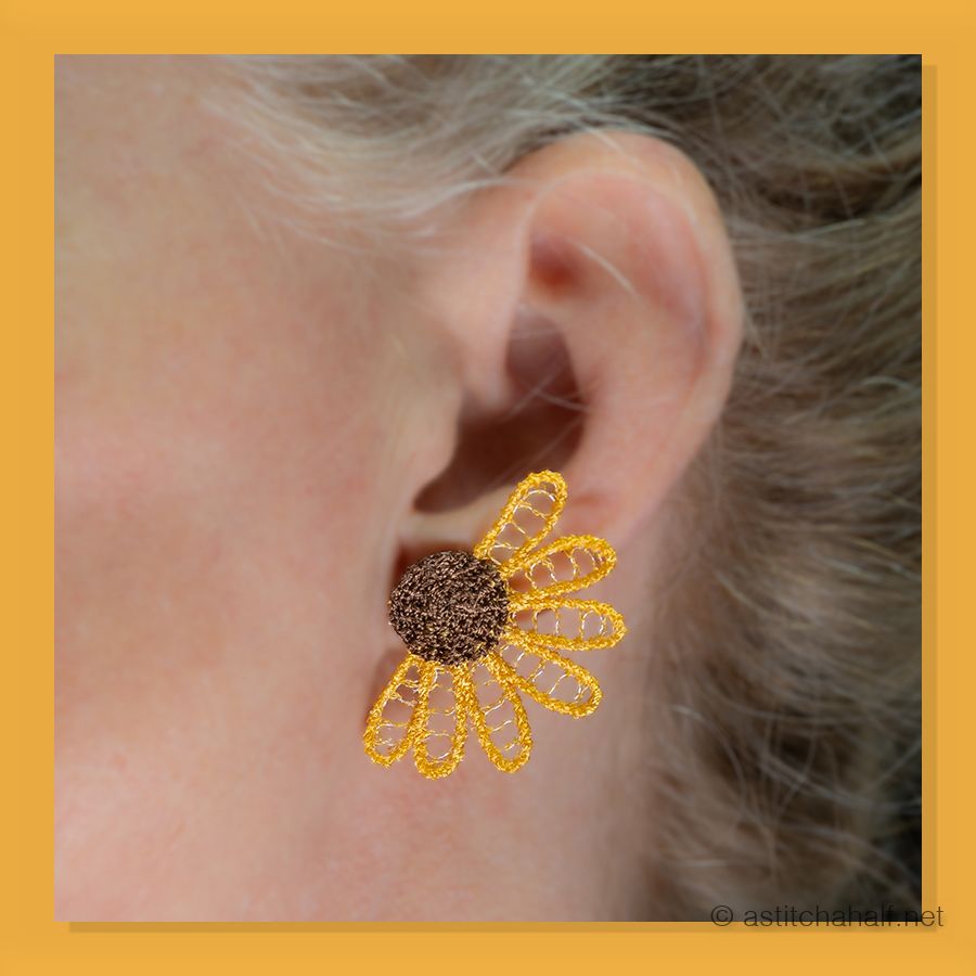 Sunfire  Blossom Freestanding Lace Earrings