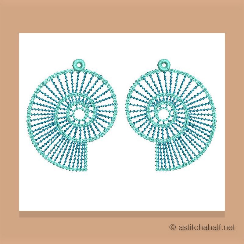 Sea Spiral Freestanding Lace Earrings