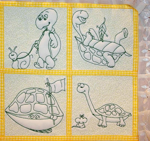 Trapunto Turtle Time - a-stitch-a-half