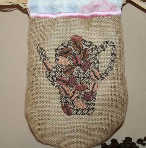 Drawstring Coffee Bag 03 - a-stitch-a-half