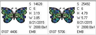 Butterfly Black and Blue Prussian - aStitch aHalf