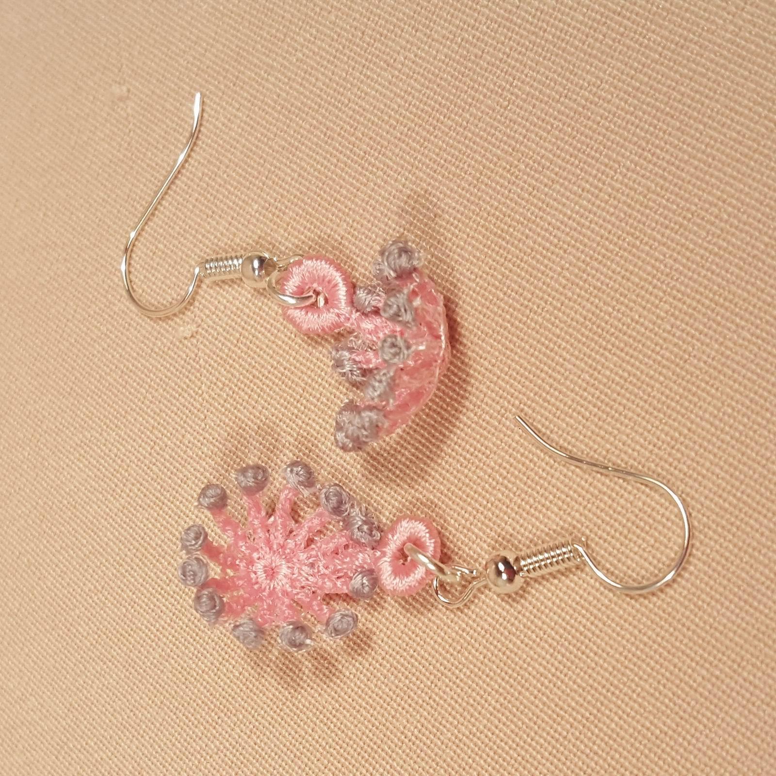 Eleanor Miniature Freestanding lace Earrings - aStitch aHalf