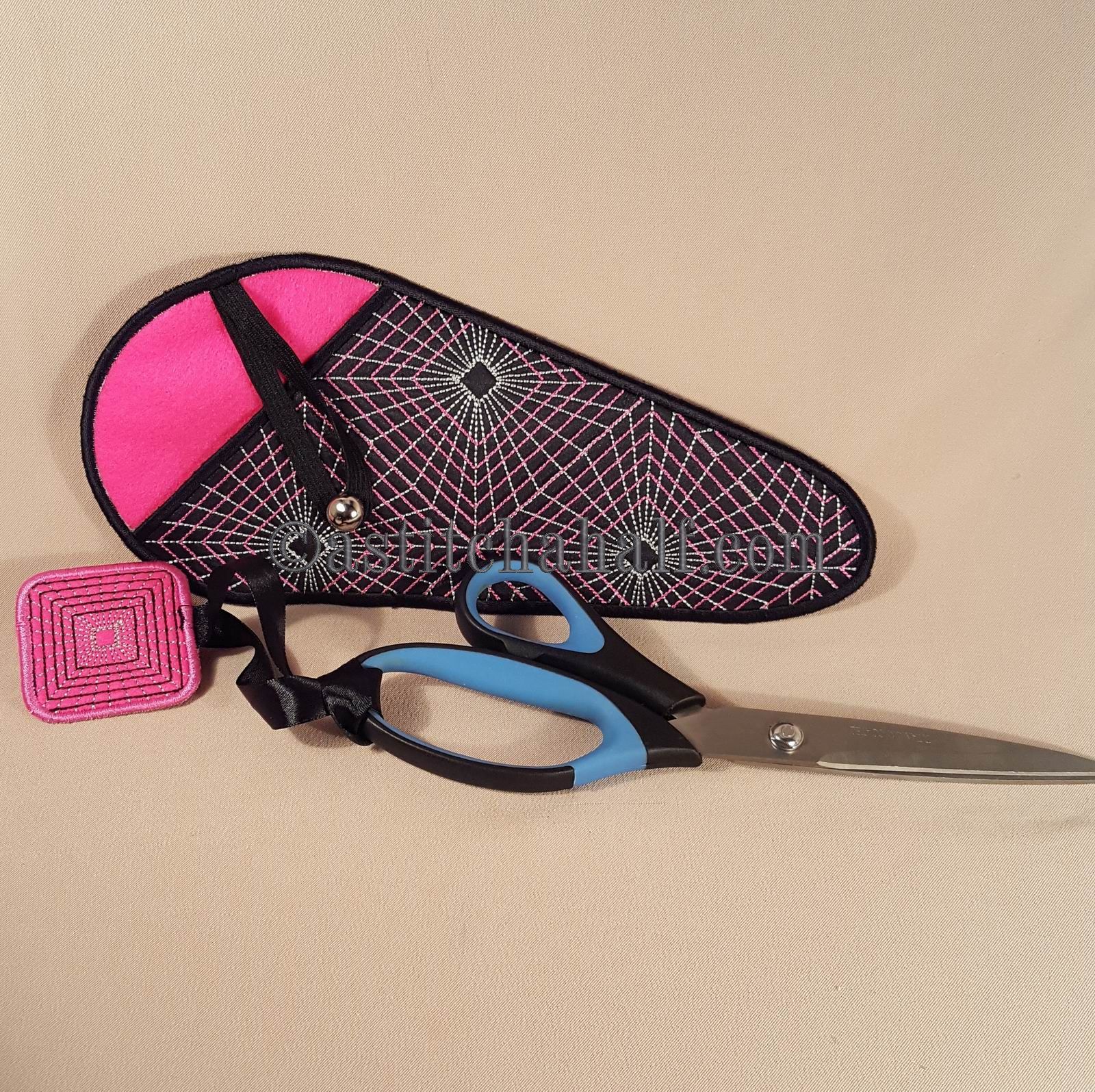 Gorgeous Geometric Scissor Cases with Fob - aStitch aHalf