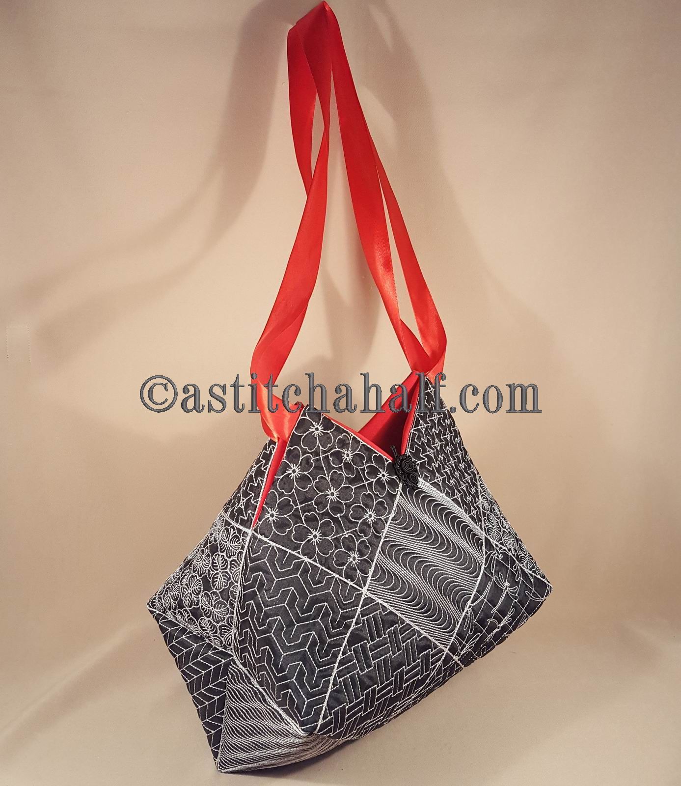 Keiko Sashiko Quilt Blocks and Tote Bag - a-stitch-a-half