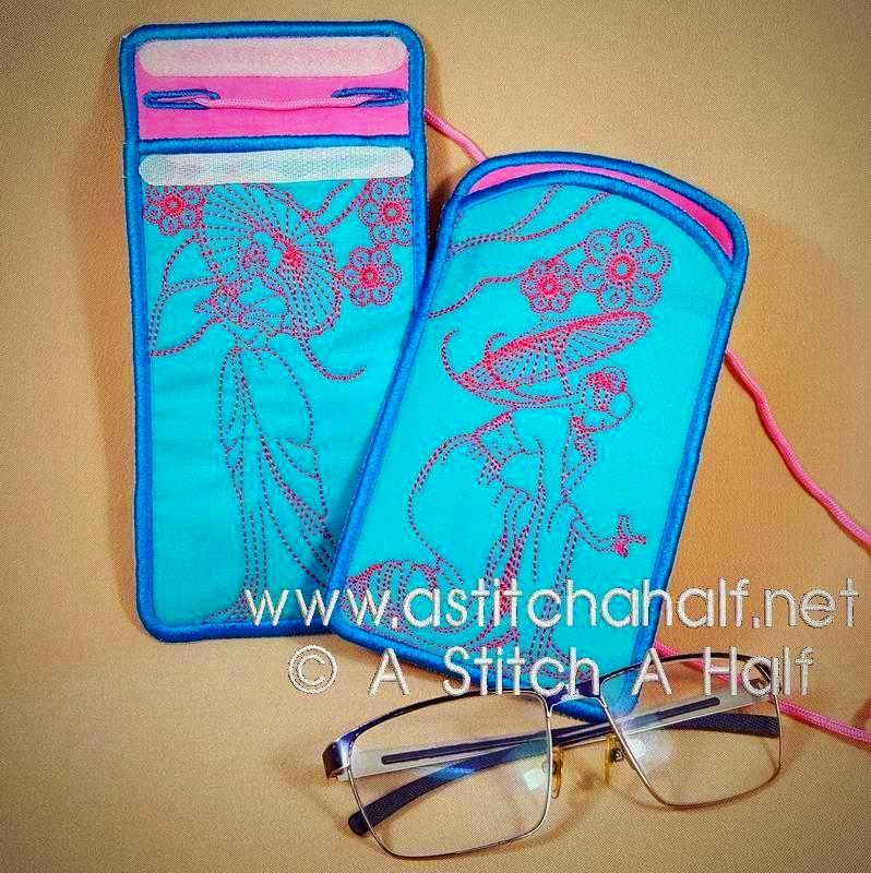 Yuku Haru All In The Hoop Eyeglass and Cellphone Pouches - a-stitch-a-half