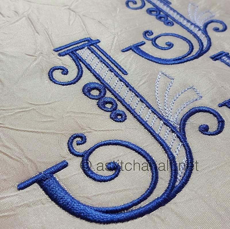 Stunning Swirls Monogram J - a-stitch-a-half