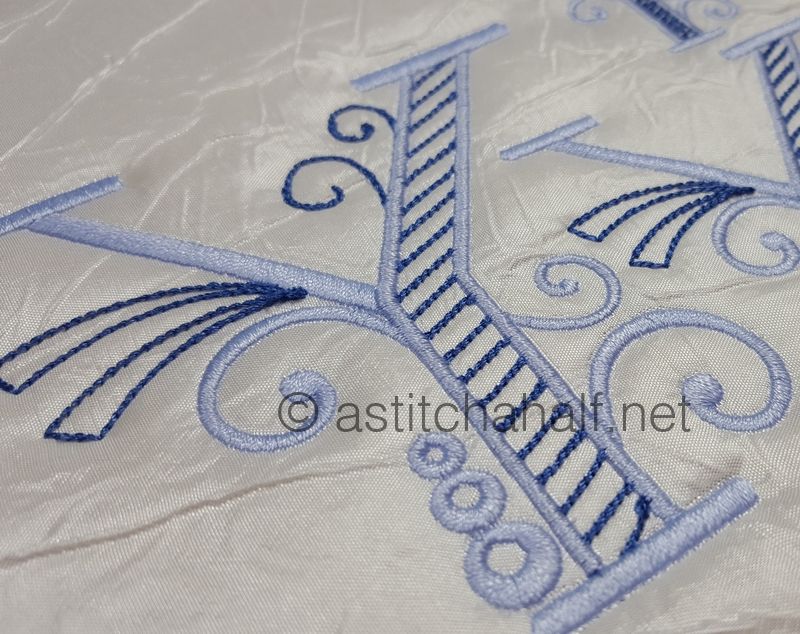 Stunning Swirls Monogram Y - a-stitch-a-half