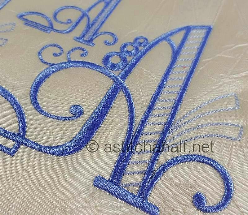 Stunning Swirls Monogram A - a-stitch-a-half