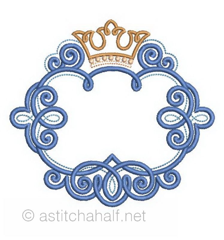 The Crown Monogram Letters A through Z - a-stitch-a-half