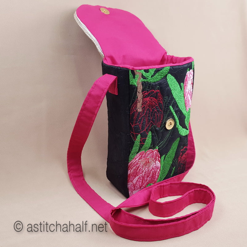Protea Harmony Satchel Bag - a-stitch-a-half