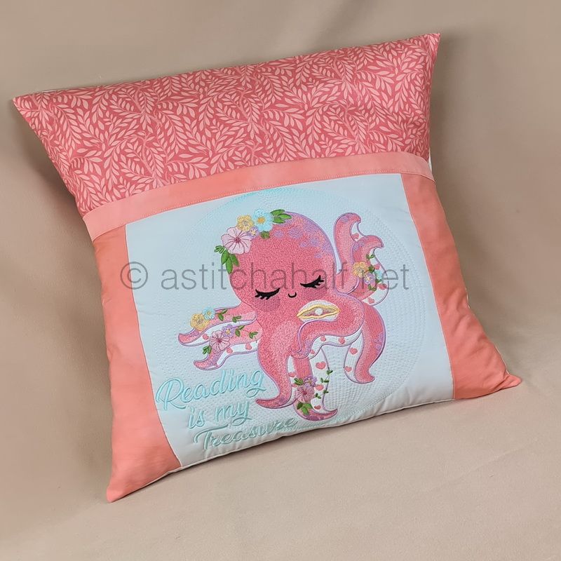 Baby Octopus Reading Pillow Combo - aStitch aHalf