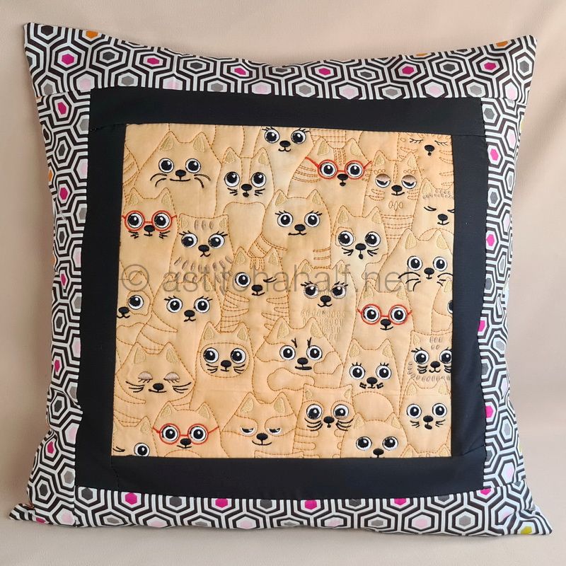 Cats Together Seamless Quilt Combo - aStitch aHalf