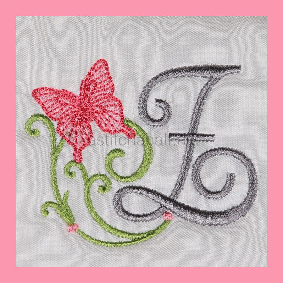Butterfly Prelude Monogram Letter Z - aStitch aHalf