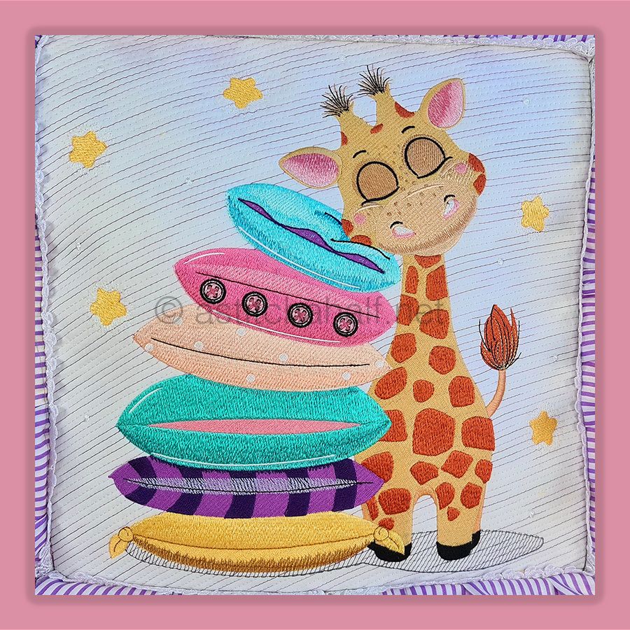 Sleepy Head Baby Giraffe Pillow Quilt Combo