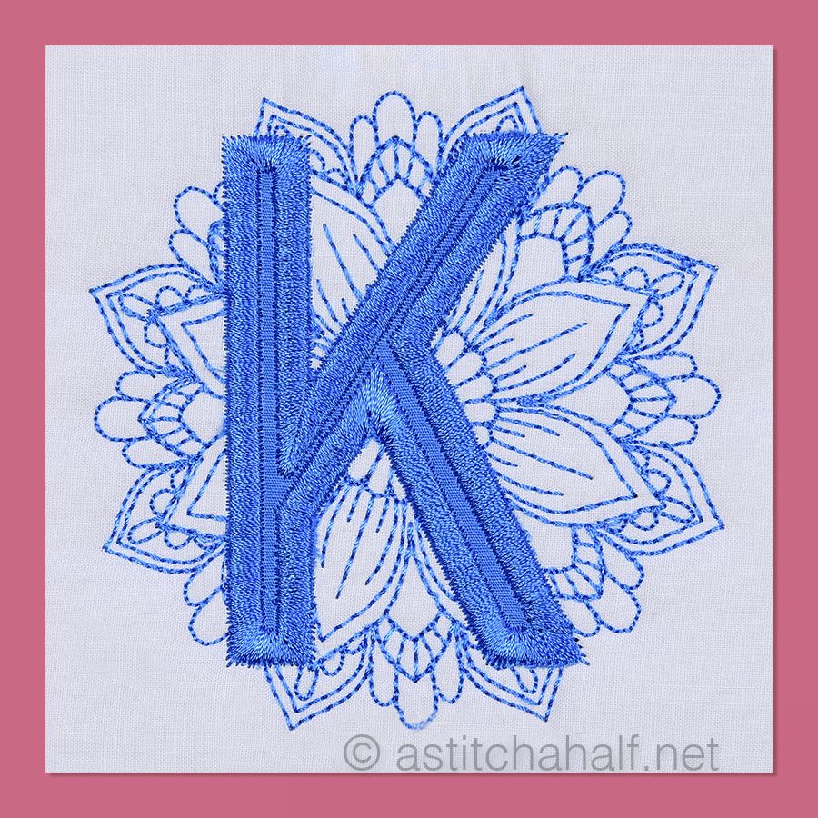 Monarch Mandala Monogram Letter K