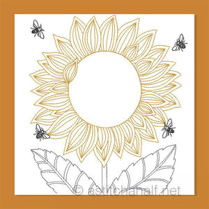 Bee Grateful Panel Sunflower
