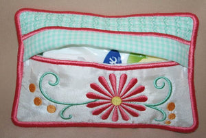 Daisy Tissue Pocket - a-stitch-a-half