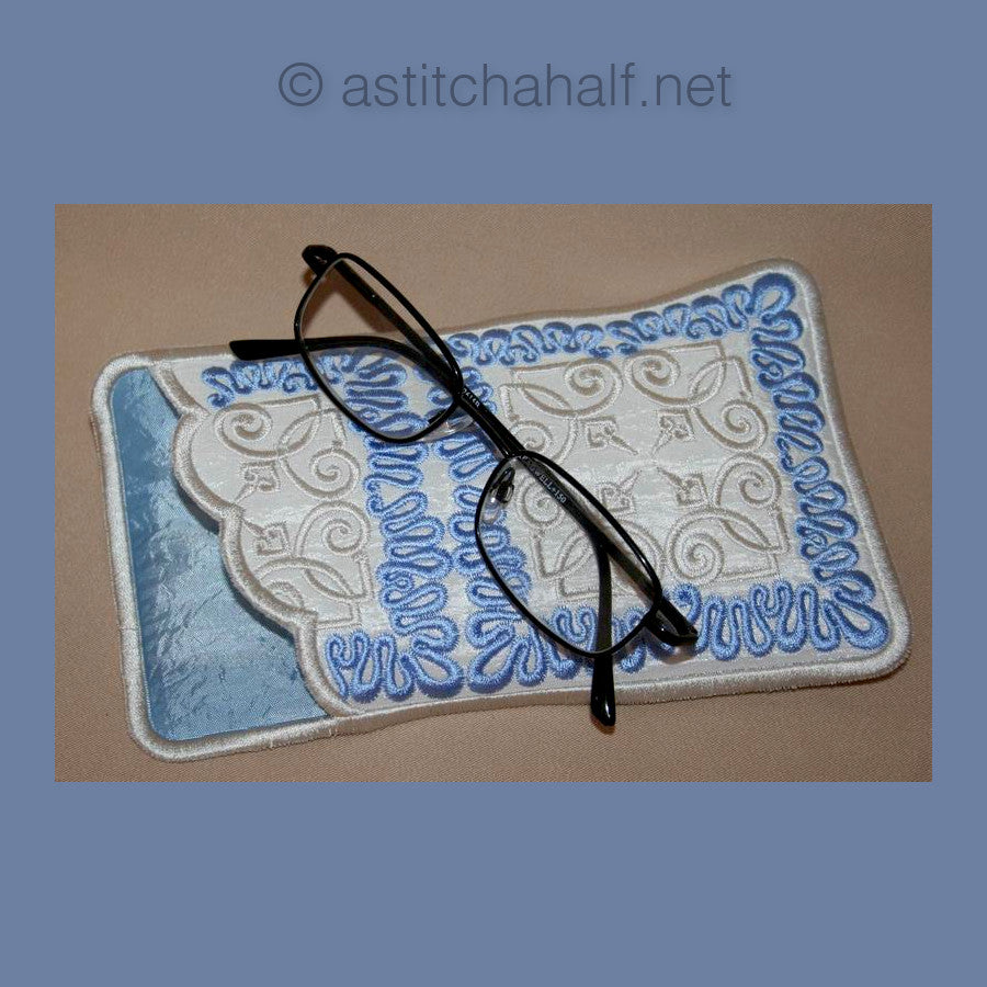 Simple Battenberg Eyeglass Case - a-stitch-a-half