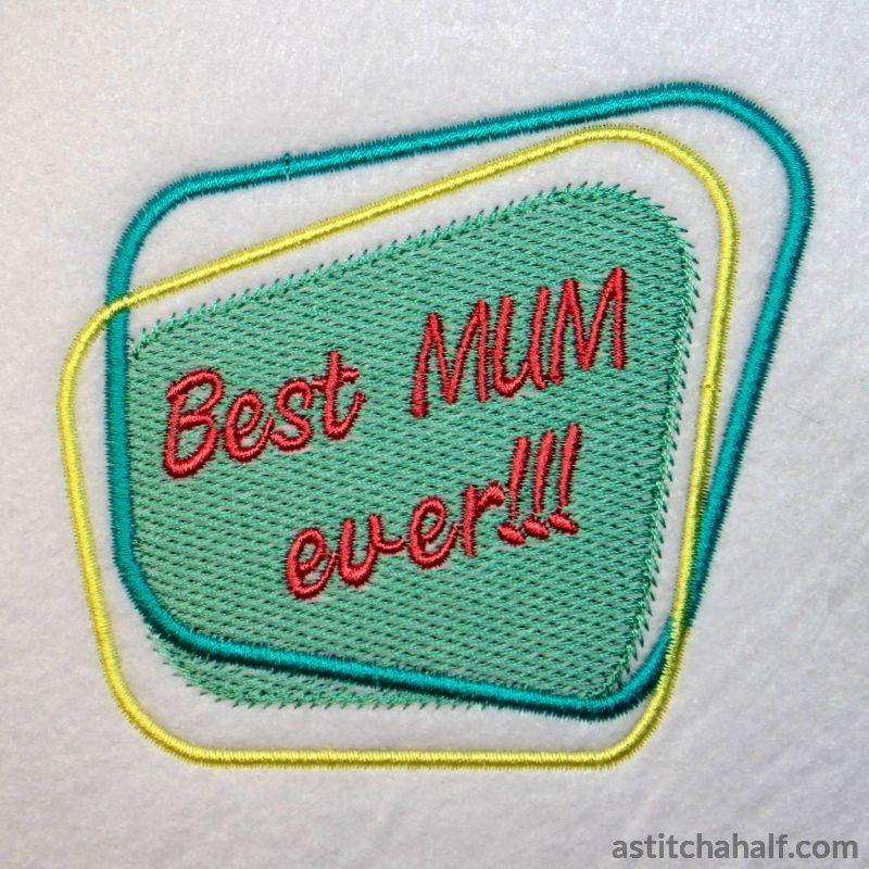 Best Mum Ever Diner Style - aStitch aHalf