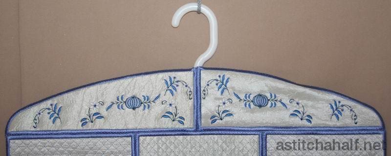Blue Onion Hanger Cover and Closet Organizer - a-stitch-a-half