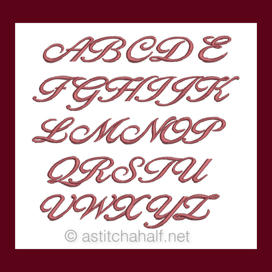 Scrolls Font Capital and Lower case Letters