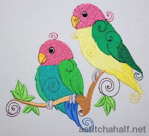 Courting Love Birds - a-stitch-a-half