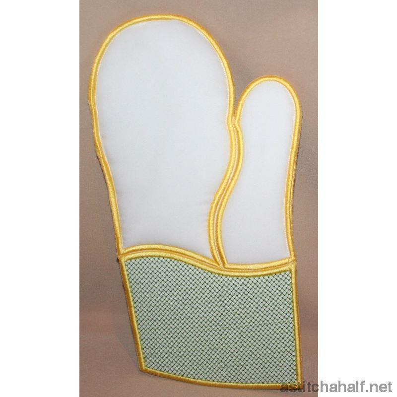 Daffodil Oven Gloves - a-stitch-a-half