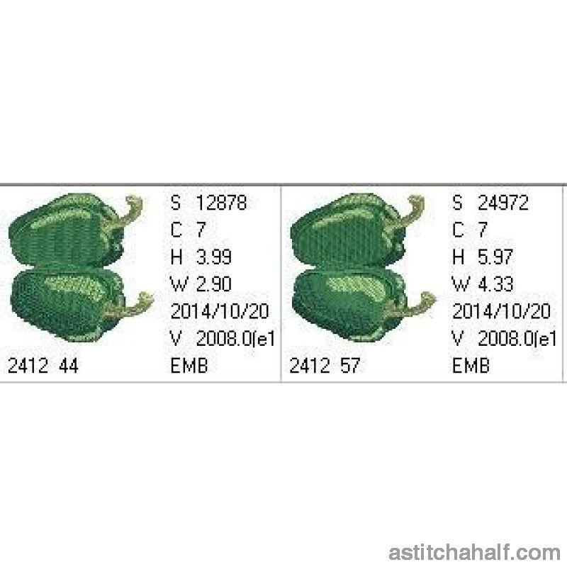 Farmers Green Bell Peppers - aStitch aHalf