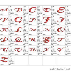 Font Sail Capital Letters - aStitch aHalf