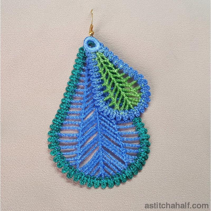 Freestanding Lace Feather Jewels - aStitch aHalf