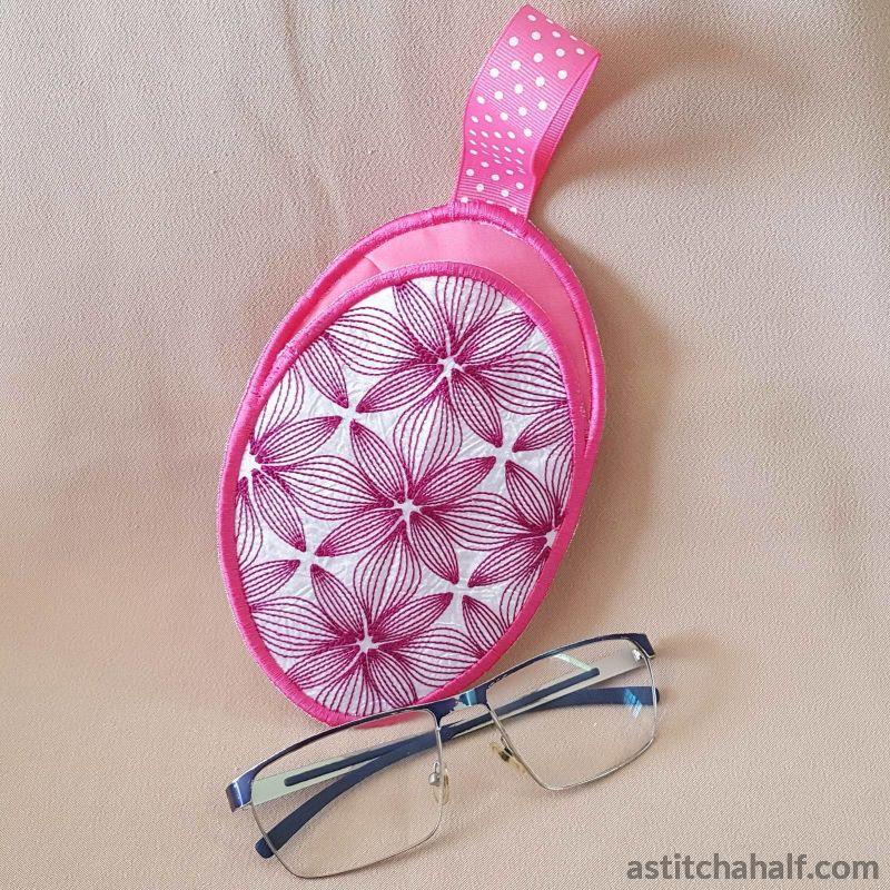 ITH Abstract Orchid Eyeglass Case - a-stitch-a-half