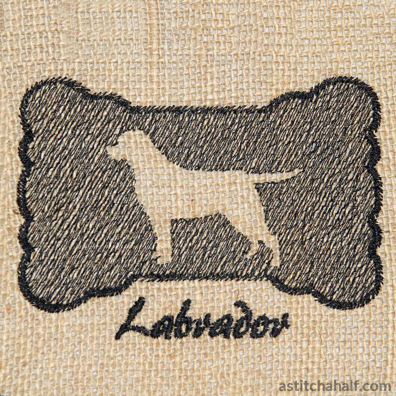 Labrador Dog Silhouette - aStitch aHalf
