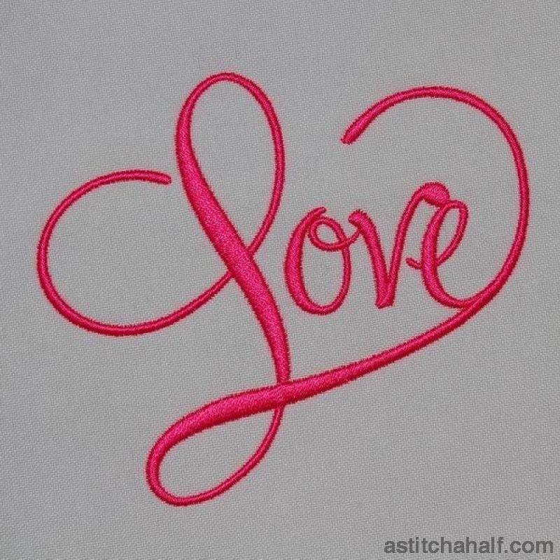Love monogram - aStitch aHalf