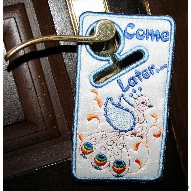Peacock Door Hanger - a-stitch-a-half