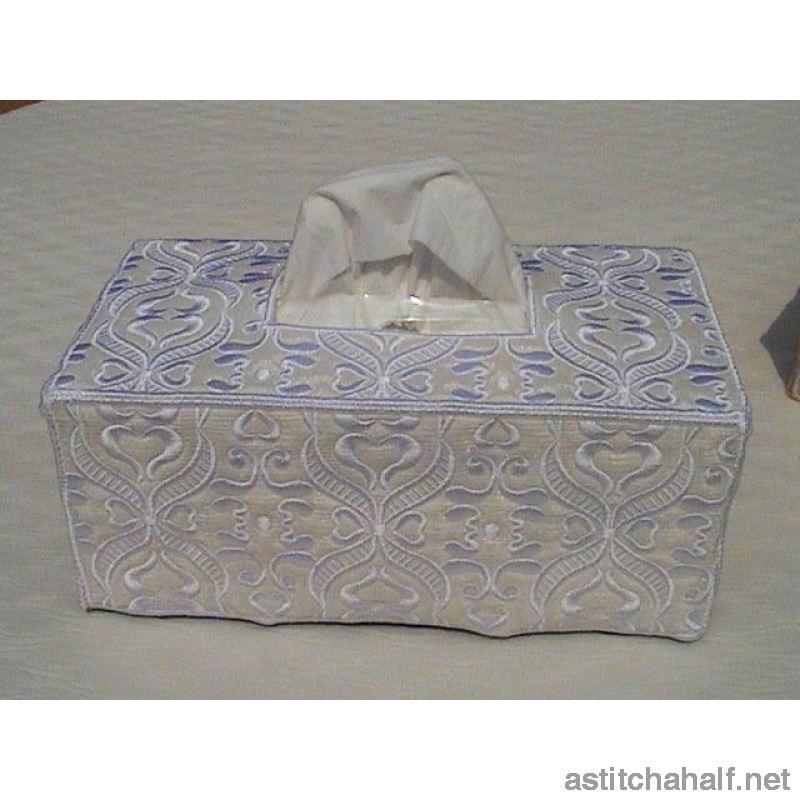 Rococo Tissue Box Cover - a-stitch-a-half