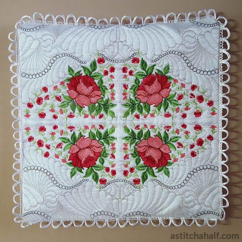 Sleep on Roses Pillow Quilt Combo - aStitch aHalf