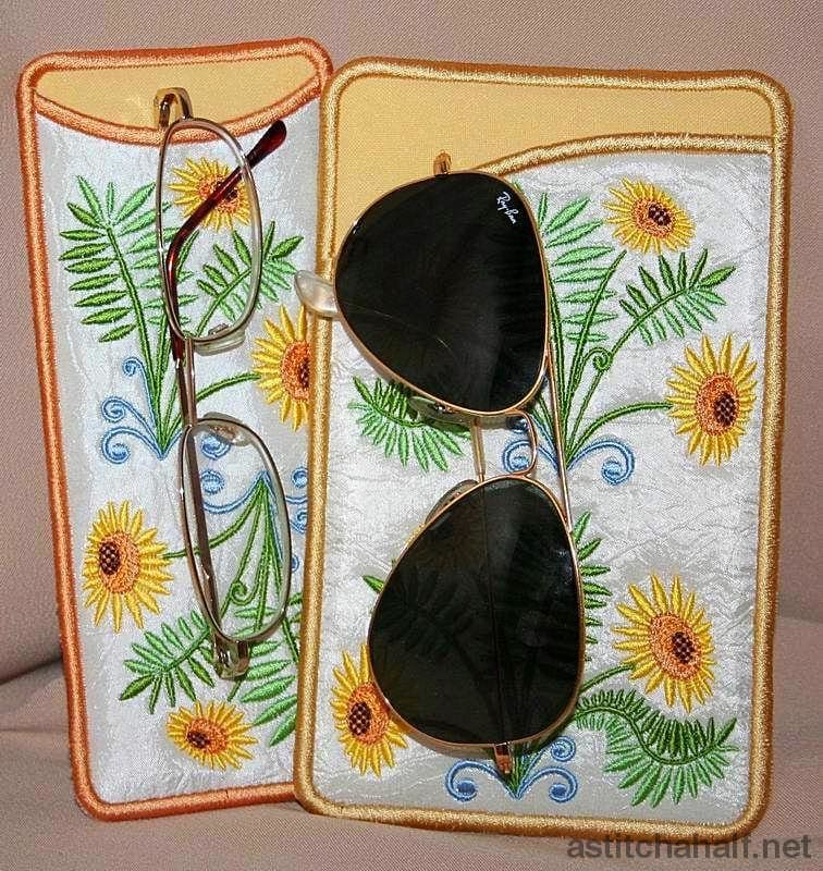 Sunflower Eyeglass Case - a-stitch-a-half