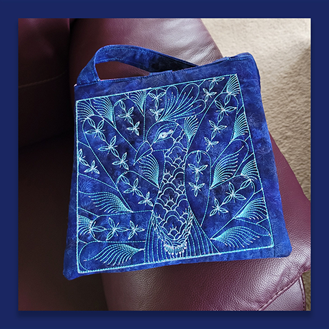 Customer project: Anita created this Cross Body Bag with the Duo Chalk Board Peacock and Sunbird Cross Body Bags