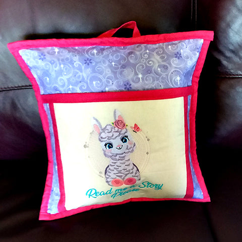 Customer project: Anita made this Love Me Llama Reading Pillow Combo